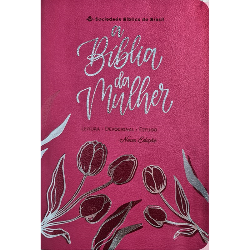 A Bíblia da Mulher | Letra Grande | ARC | Capa Luxo Rosa