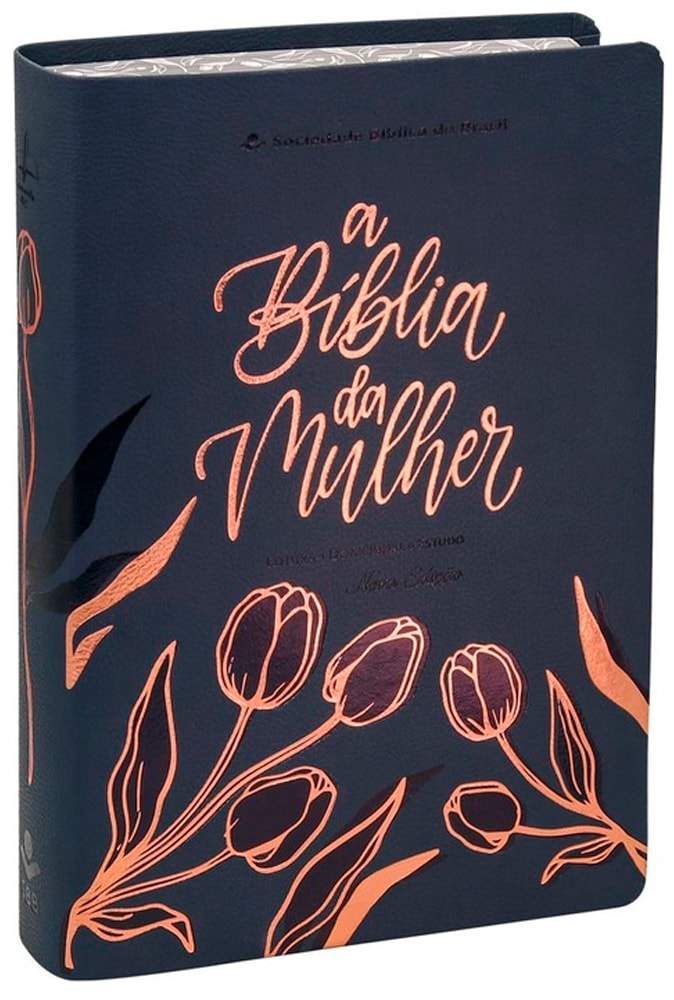 A Bíblia da Mulher | Letra Grande | ARC | Capa Luxo Azul