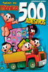 Livro infantil Super Livro Turma da Mônica 500 Adesivos, capa azul com personagens em um caminhão. — Plenitude
