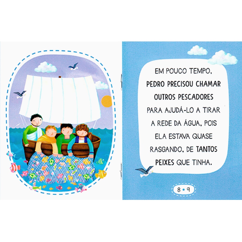 Kit 4 Mini Livros Histórias da Bíblia