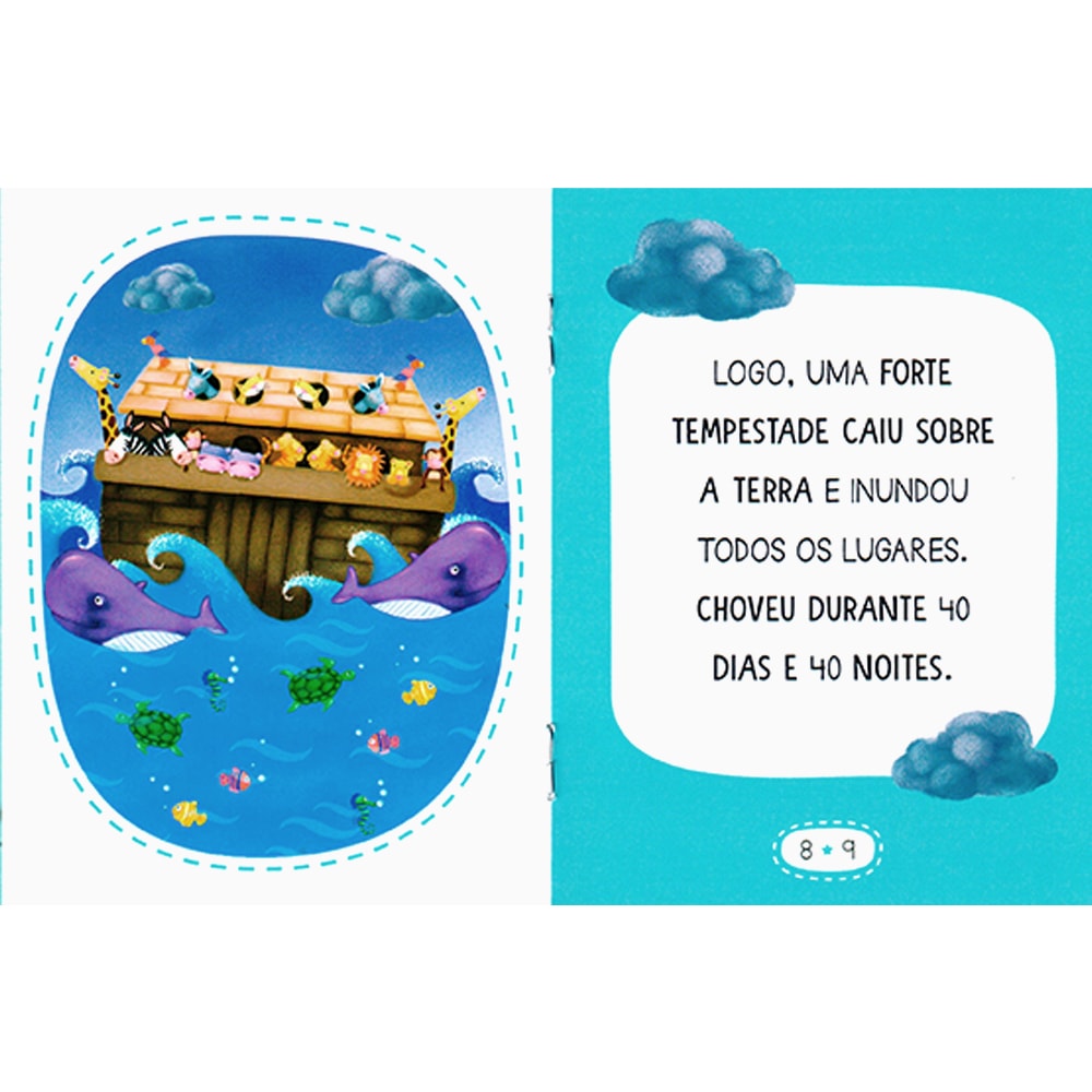 Kit 4 Mini Livros Histórias da Bíblia