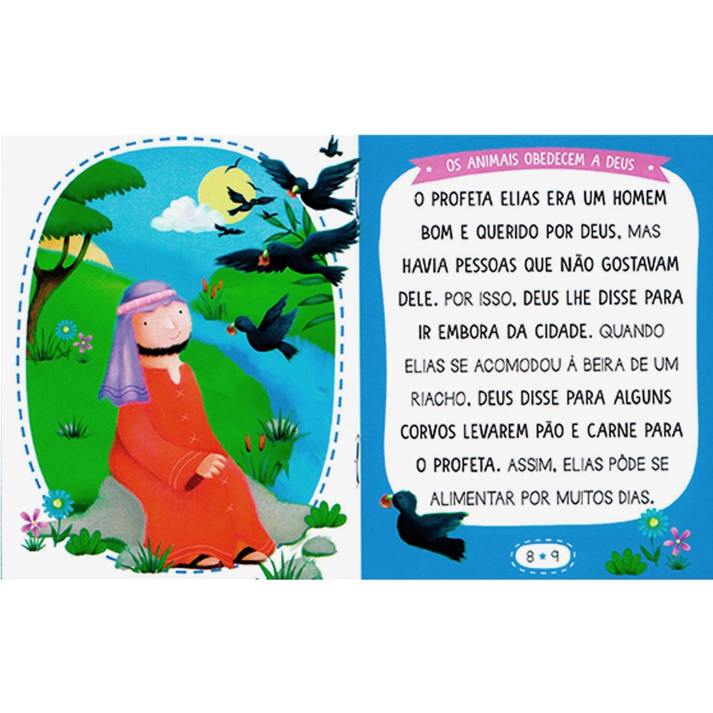 Kit 4 Mini Livros Histórias da Bíblia