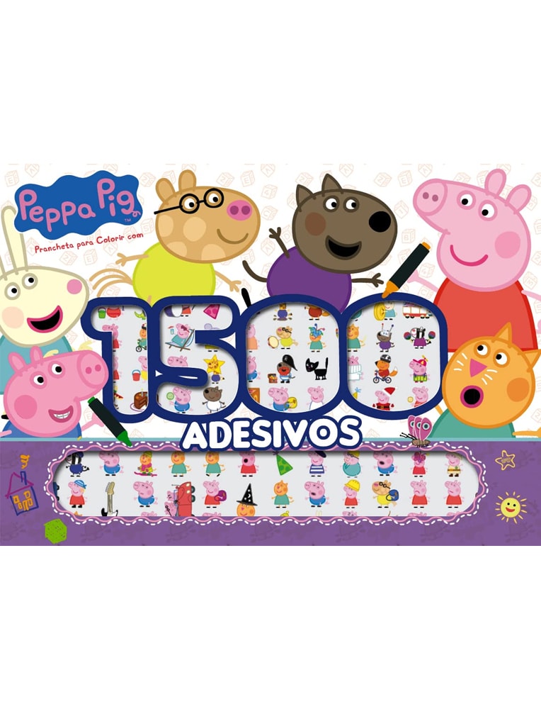 Peppa Pig | Prancheta para Colorir com 1500 Adesivos
