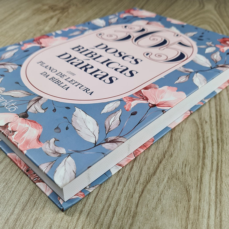 Devocional 365 Doses Bíblicas Diárias | Capa Dura Floral