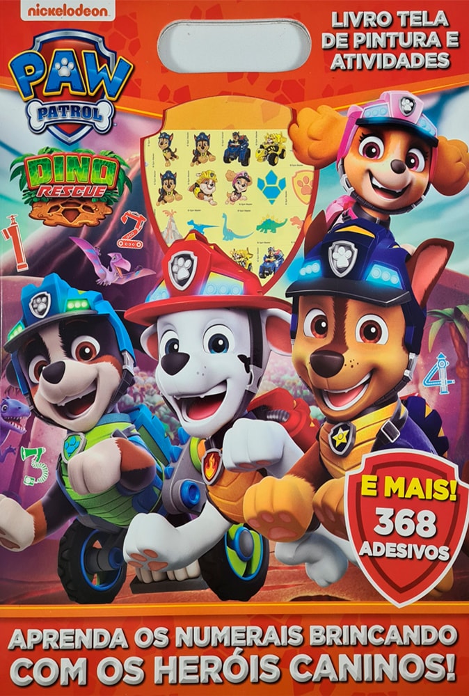 Patrulha Canina e Dino Resgate | Livro Tela de Pintura e Atividades