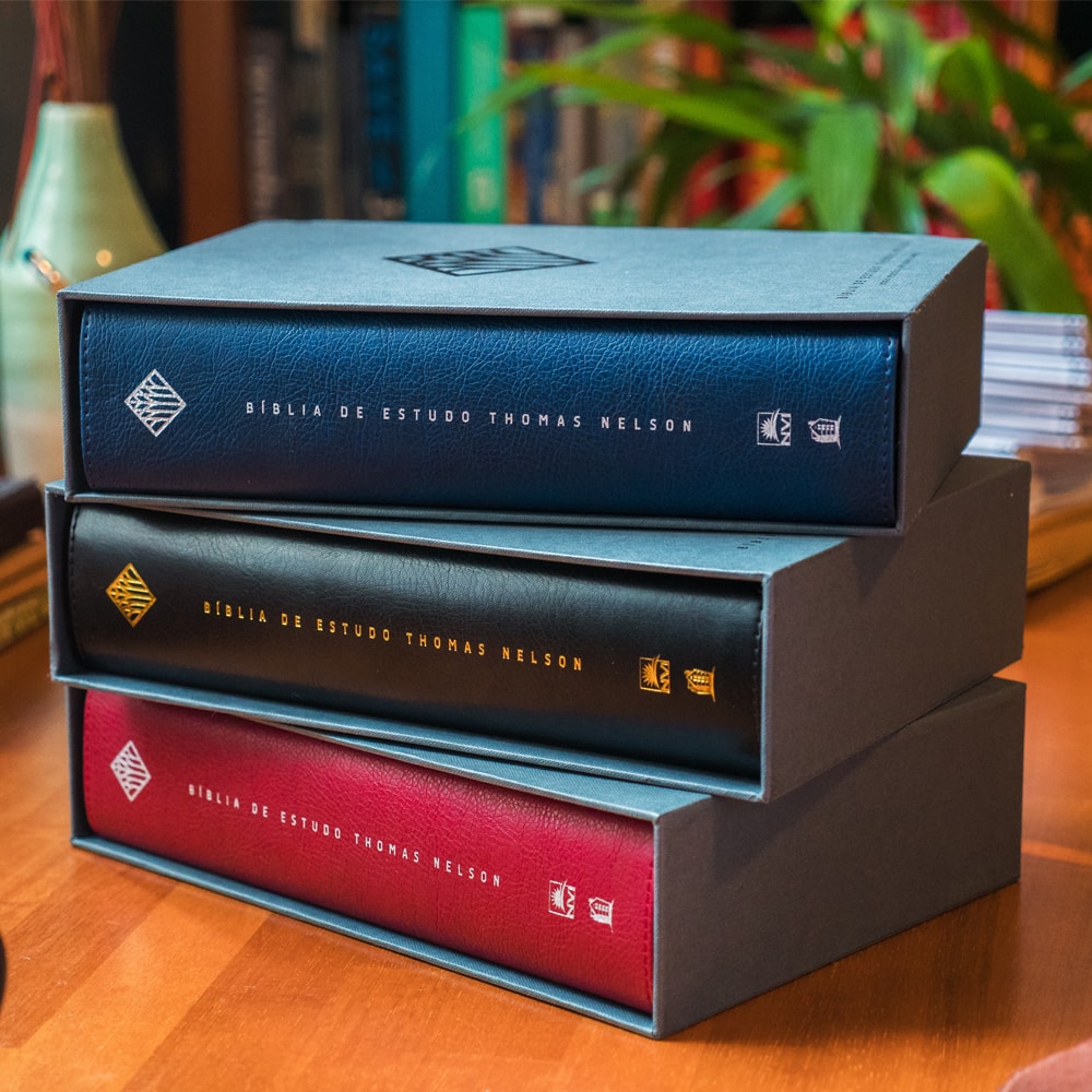 Bíblia De Estudo Thomas Nelson | NVI | Letra Normal |Capa Luxo Vinho