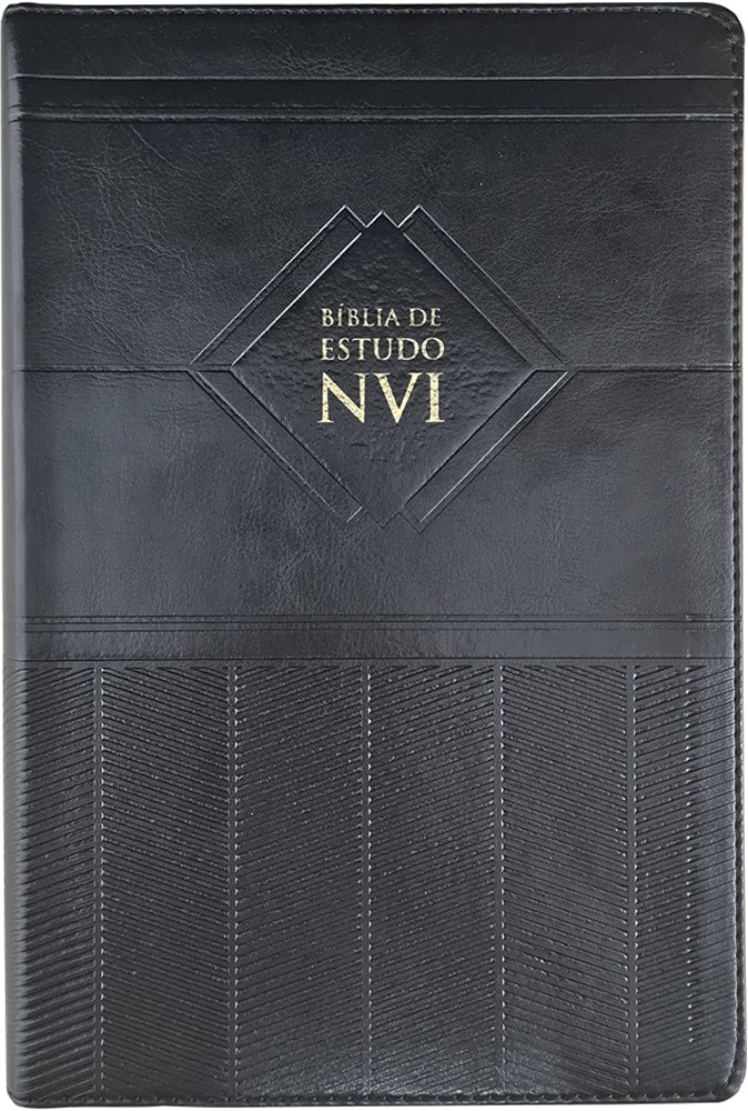 Bíblia de Estudo | NVI | Letra Normal | Capa Luxo Preta