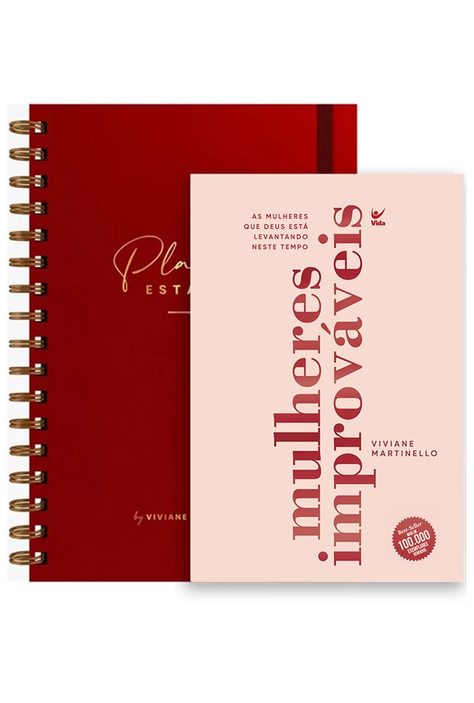 Kit Planner Mulheres Improváveis Vermelho | Viviane Martinello