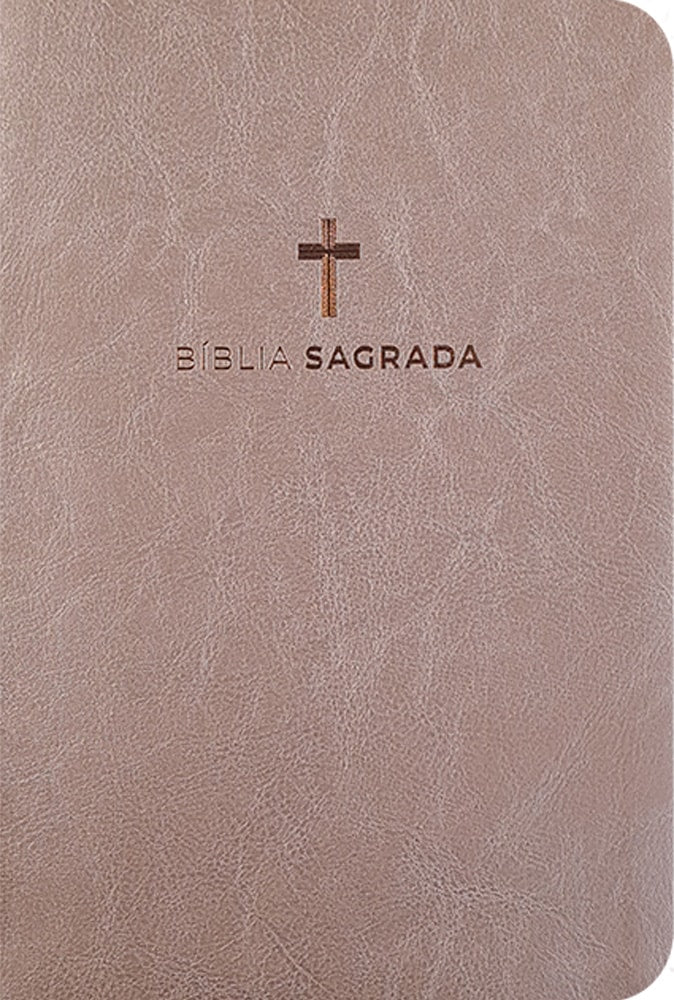 Bíblia Sagrada Cruz Nude | ACF | Letra Maior | Capa Luxo