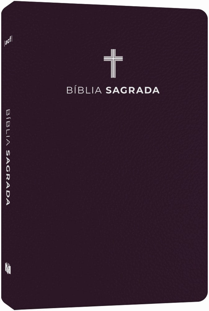 Bíblia Sagrada Cruz Vinho | ACF | Letra Maior | Capa Luxo
