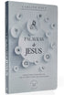 Livro Devocional As Palavras de Jesus, Carlito Paes, capa cinza com ícones e título centralizado. — Plenitude