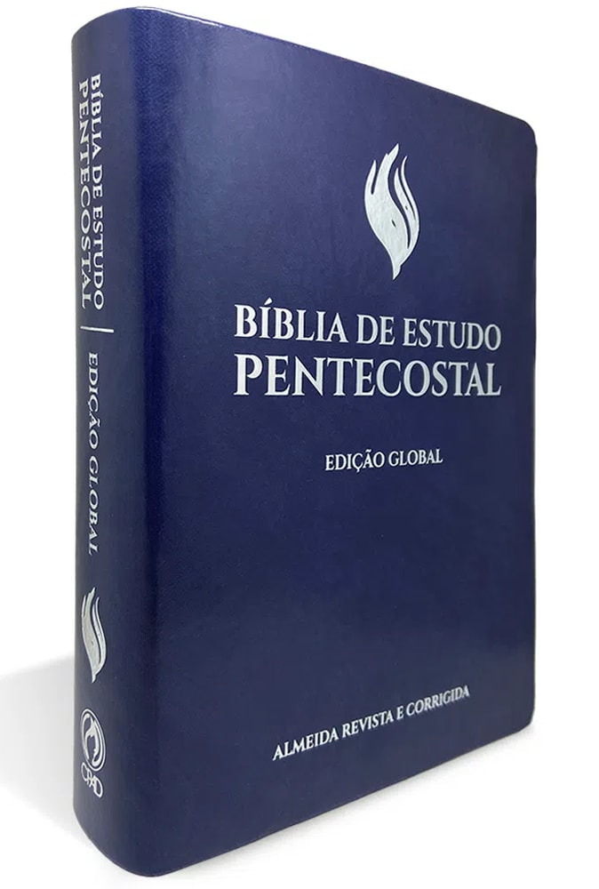 Bíblia de Estudo Pentecostal | Edição Global | ARC | Letra Grande | Capa Luxo Azul