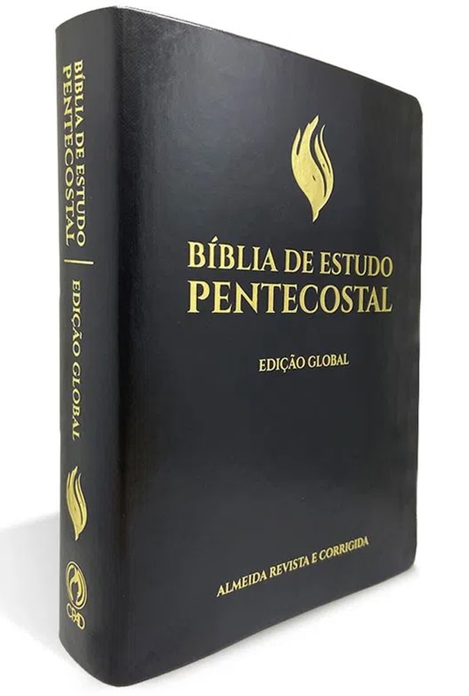 Bíblia de Estudo Pentecostal | Edição Global | ARC | Letra Grande | Capa Luxo Preta