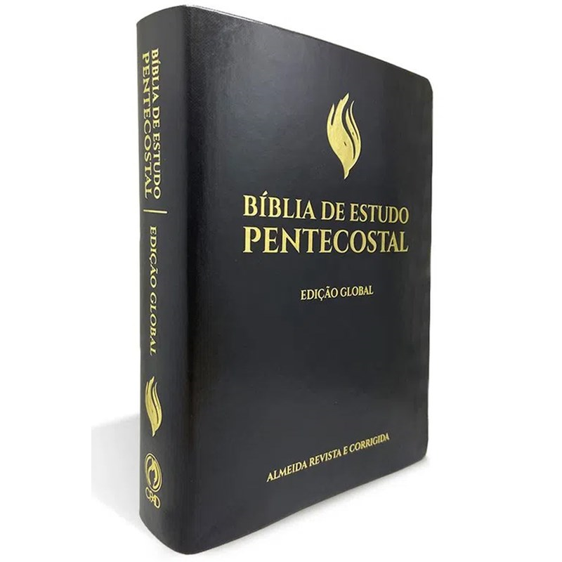 Bíblia de Estudo Pentecostal | Edição Global | ARC | Letra Grande | Capa Luxo Preta
