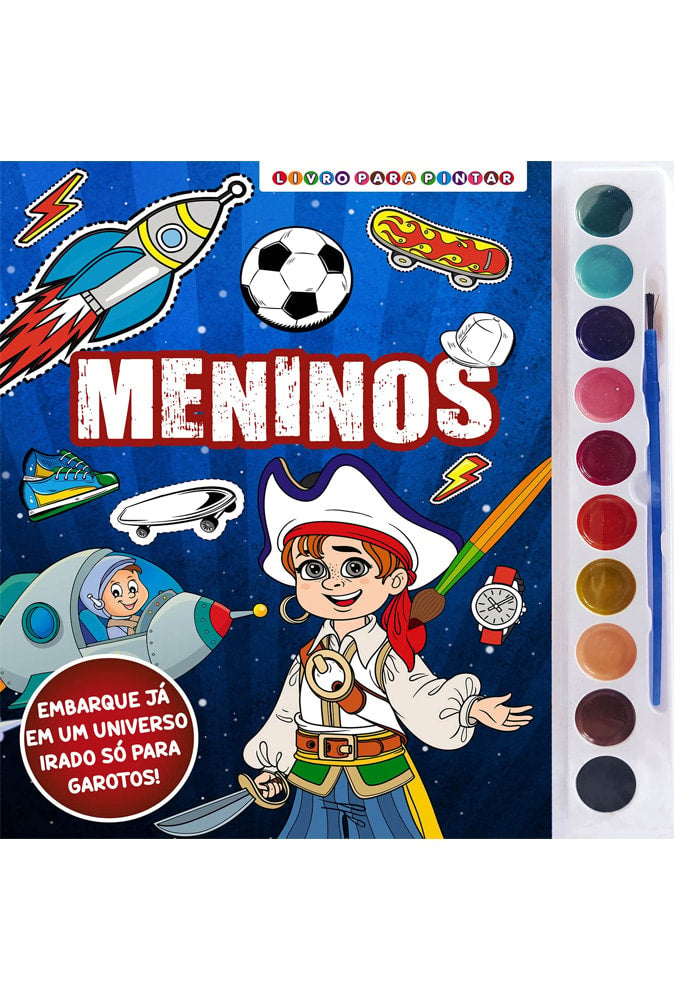 Meninos Livro para Pintar com Aquarela