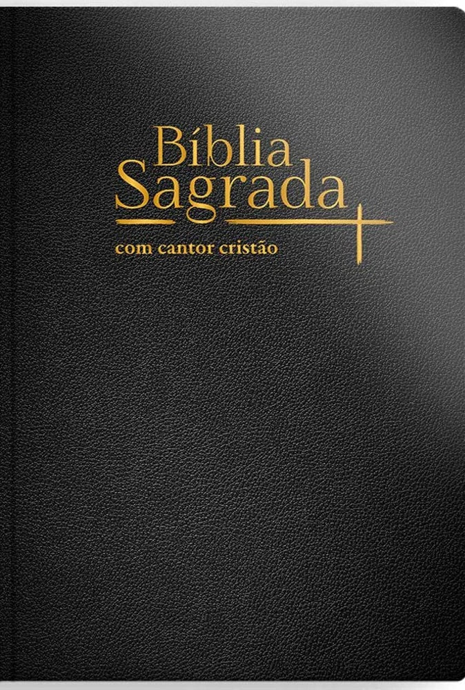Bíblia Sagrada Com Cantor Cristão | NVI | Letra Grande | Capa Luxo Preta
