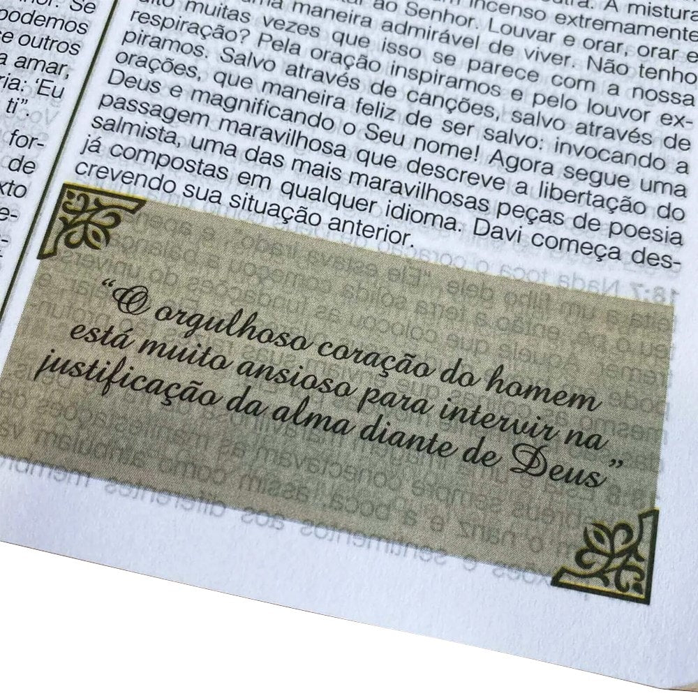 Bíblia de Estudo Spurgeon | King James 1611 | Letra Grande | Luxo | Marrom e Preta