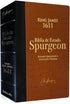 Bíblia de Estudo Spurgeon | King James 1611 | Letra Grande | Luxo | Marrom e Preta