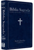 Bíblia Sagrada ARC, Harpa Avivada e Corinhos, letra Jumbo, capa semiflexível azul com cruz. — Plenitude