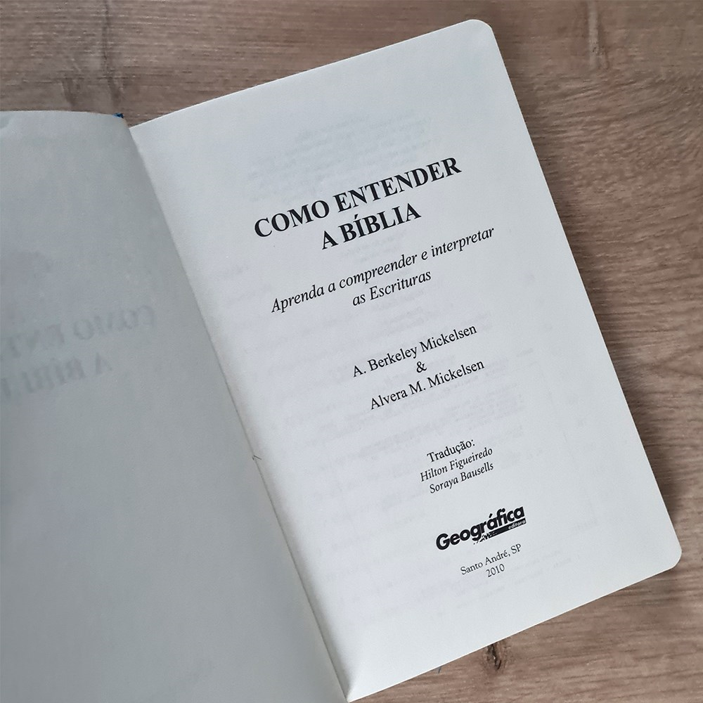Como Entender a Bíblia | Capa Dura | A. Berkeley Mickelsen & Alvera Mickelsen