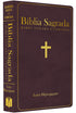 Bíblia Sagrada ARC com Harpa Avivada e Corinhos, capa marrom semiflexível, letra hipergigante e cruz dourada. — Plenitude