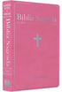Bíblia Sagrada com Harpa Avivada e Corinhos, ARC, Letra Hipergigante, Capa Rosa com cruz prateada. — Plenitude