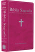 Bíblia Sagrada Almeida Revista e Corrigida, capa semiflexível pink, letra hipergigante, com Harpa Avivada e Corinhos. — Plenitude