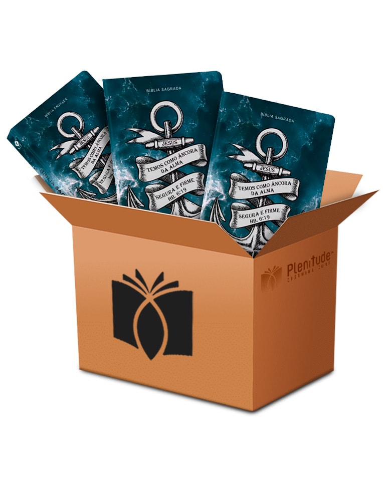 Kit de 10 Bíblias Oceano NVT, letra normal, flexível soft touch, com âncora e frase. — Plenitude