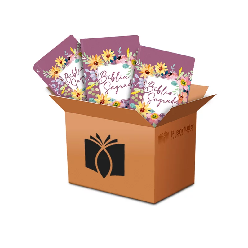 Kit de 10 Bíblias Primavera Alegre | NVT | Letra Normal | Flexível Soft Touch