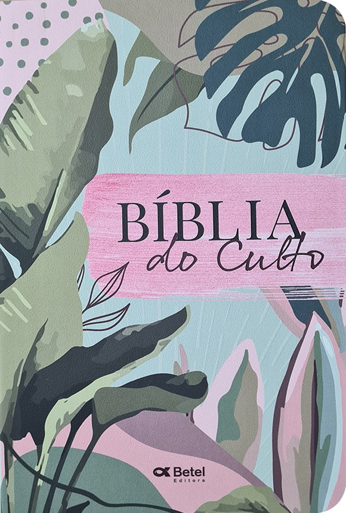 Bíblia do Culto com Harpa Cristã e Corinhos | ARC | Letras Maiores | Capa Semi-flexível Tropical Ver