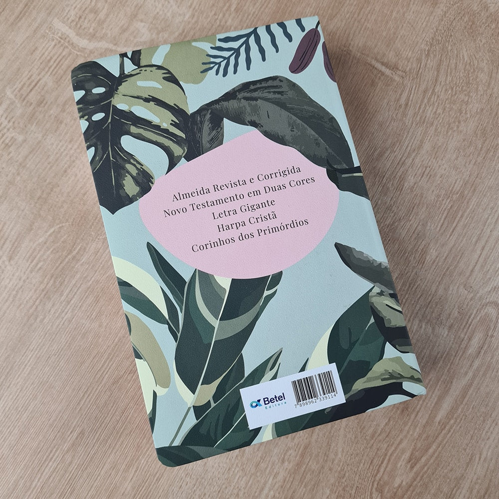 Bíblia do Culto com Harpa Cristã e Corinhos | ARC | Letras Maiores | Capa Semi-flexível Tropical Ver