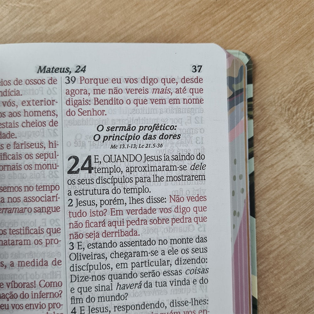 Bíblia do Culto com Harpa Cristã e Corinhos | ARC | Letras Maiores | Capa Semi-flexível Tropical Ver