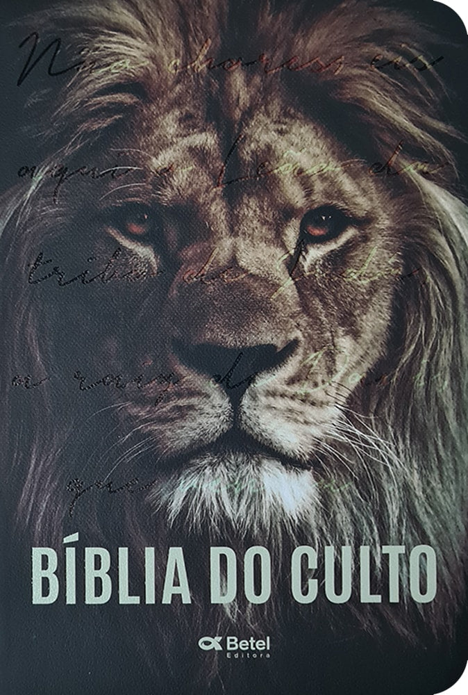 Bíblia do Culto com Harpa Cristã e Corinhos | ARC | Letras Maiores | Capa Semi-flexível Leão