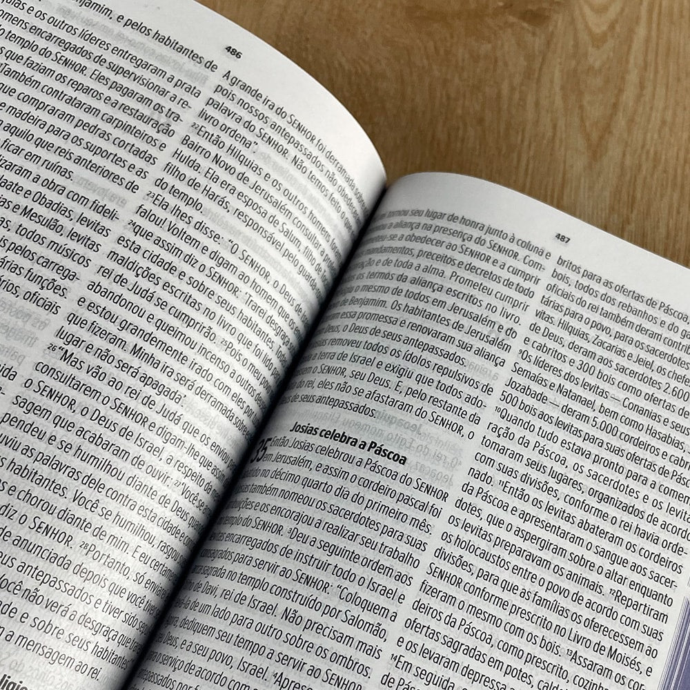 Bíblia Sagrada | NVT | Letra Grande | Capa Luxo Azul Royal