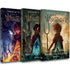 Kit de 3 livros da Saga Wingfeather, de Andrew Peterson. Capas ilustradas com personagens e cenários fantásticos. — Plenitude