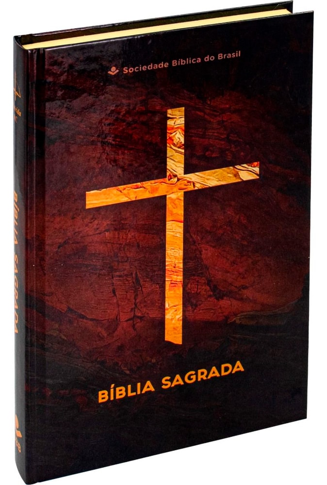 Bíblia Sagrada Cruz Mármore | ARC | Letra Normal | Capa Dura Evangelismo