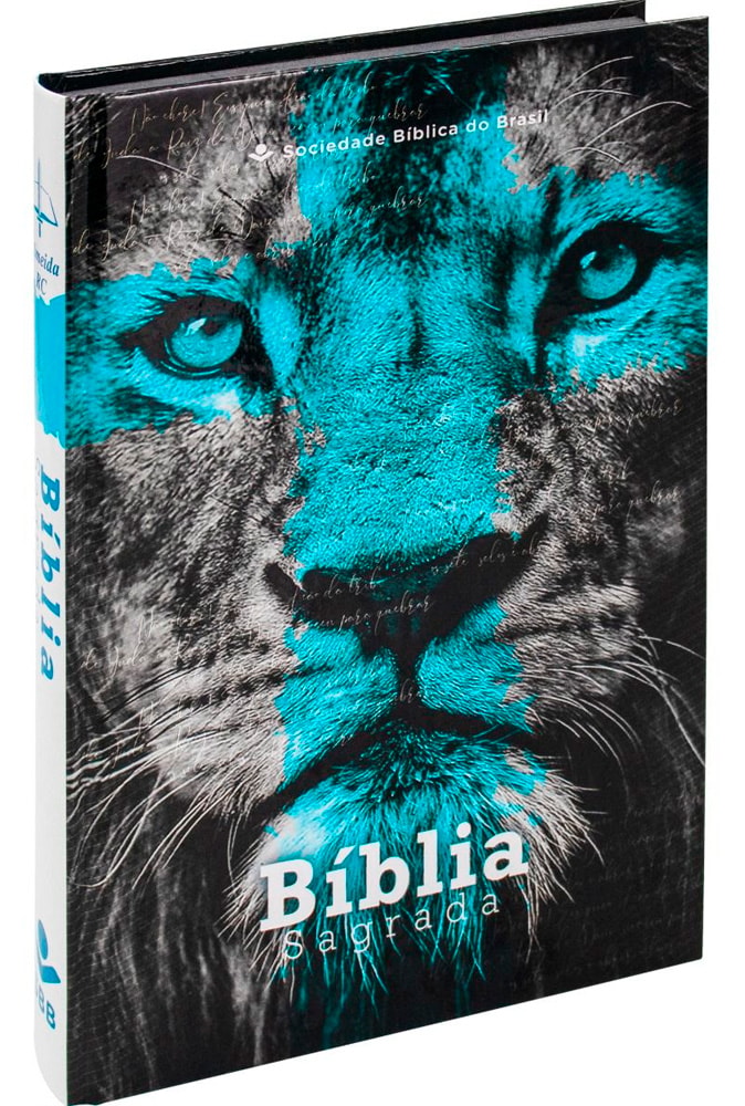 Bíblia Sagrada Leão Azul | ARC | Letra Normal | Capa Dura Evangelismo