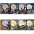 Kit Livros Infantis Boas-Novas para os Coraçõezinhos com oito livros de capa comum, cada um com uma ilustração de animal. — Plenitude