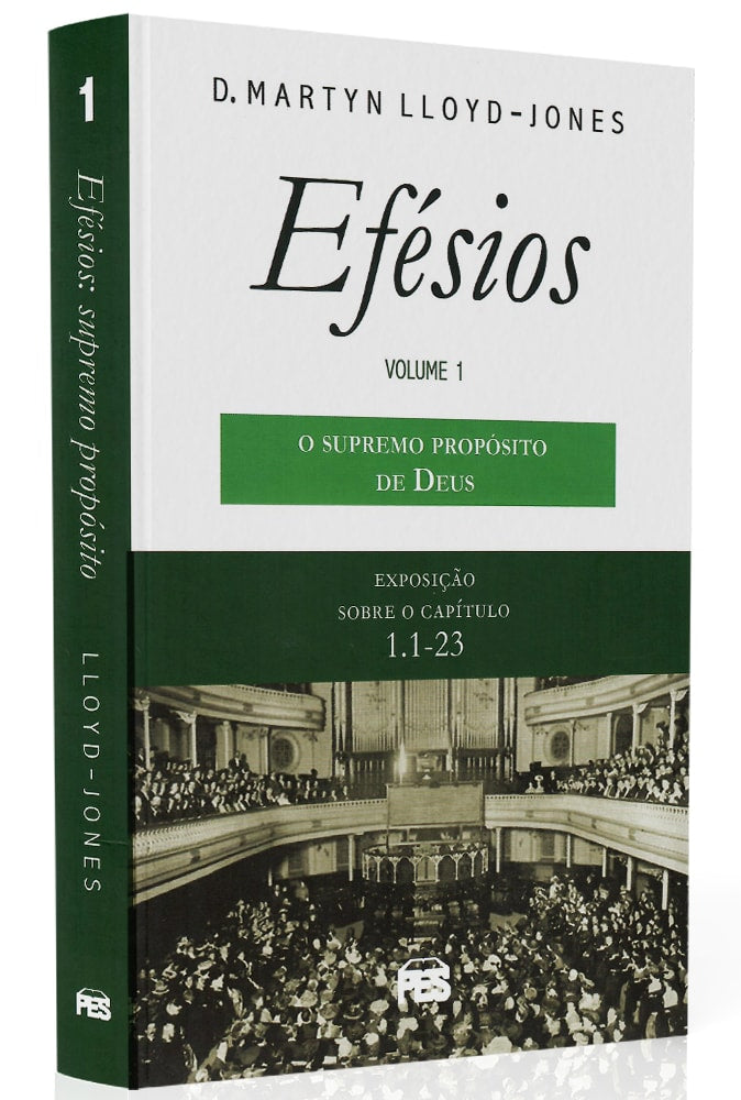 Livro "O Supremo Propósito de Deus" de D. Martyn Lloyd-Jones, capa branca com detalhes em verde. — Plenitude
