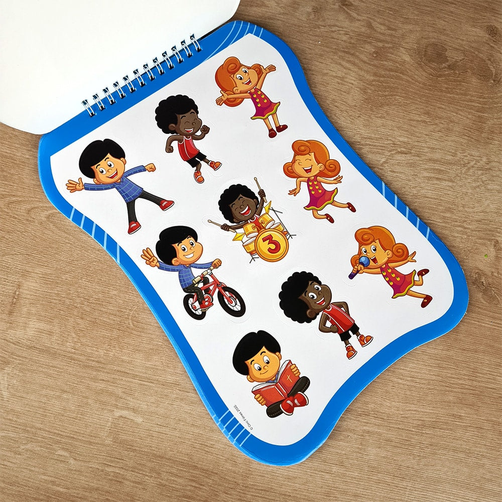 3 Palavras | Deus é Bom o Tempo Inteiro | Livro de Colorir com Adesivos