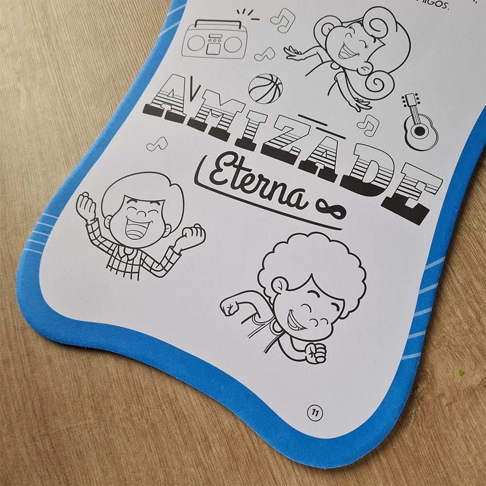 3 Palavras | Deus é Bom o Tempo Inteiro | Livro de Colorir com Adesivos