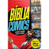 Capa dura vermelha da Bíblia Comics, A História da Redenção do Éden à Eternidade, com Jesus e cenas bíblicas. — Plenitude