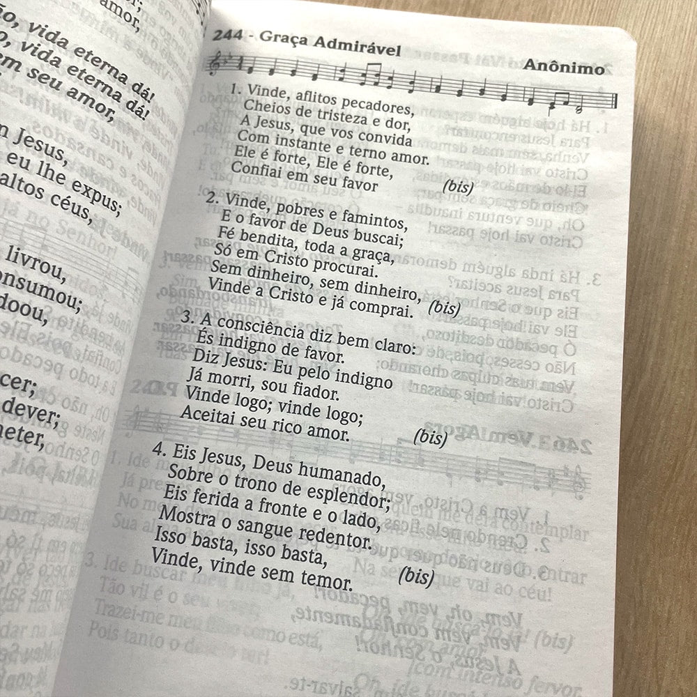 Hinário Cantor Cristão Com Letra | Grande | Capa Brochura Candy Lilas