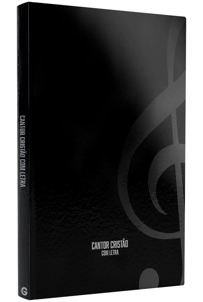 Hinário Cantor Cristão Com Letra | Grande | Capa Brochura Preta