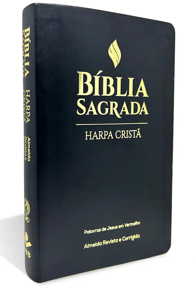 Bíblia Sagrada | ARC | Letra Grande | Harpa Cristã | Capa Luxo Preta