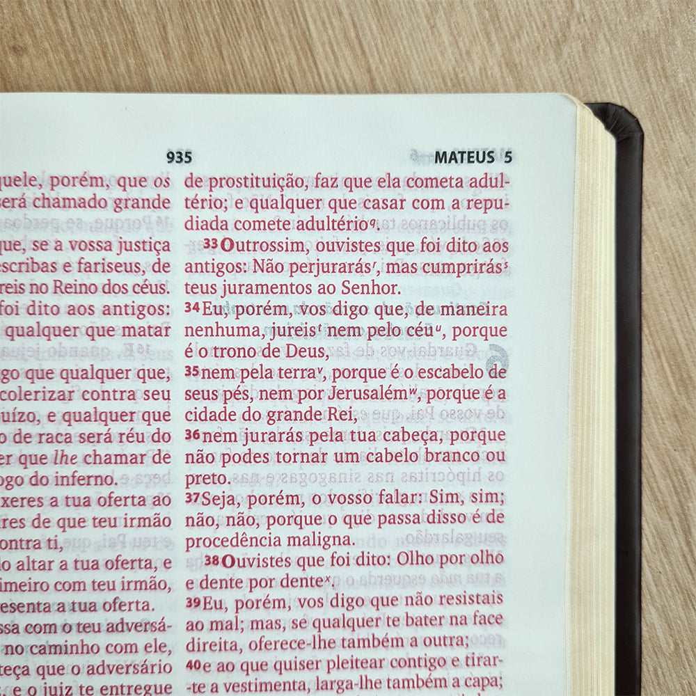Bíblia Sagrada | ARC | Letra Grande | Harpa Cristã | Capa Luxo Preta