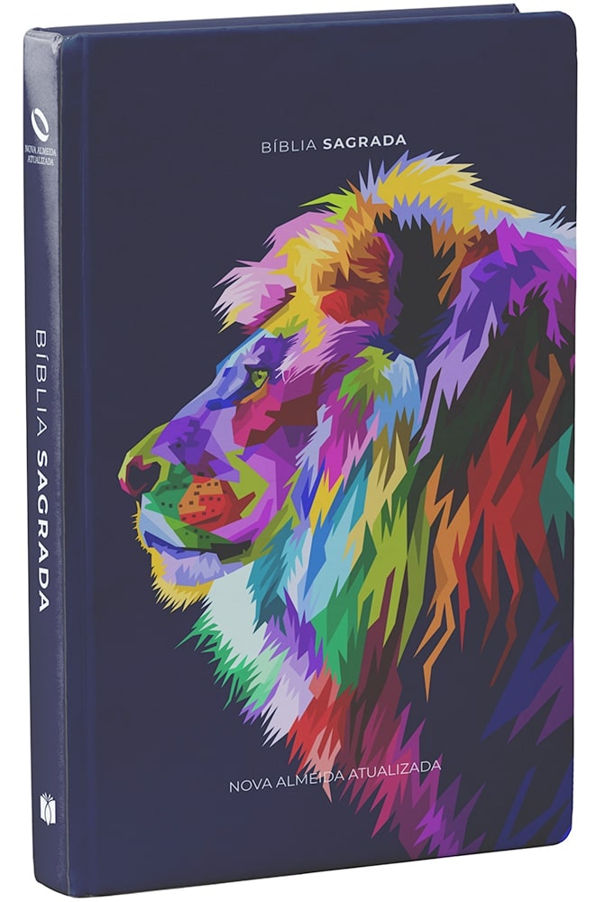Bíblia Sagrada Leão Colorido | NAA | Letra Normal | Capa Dura