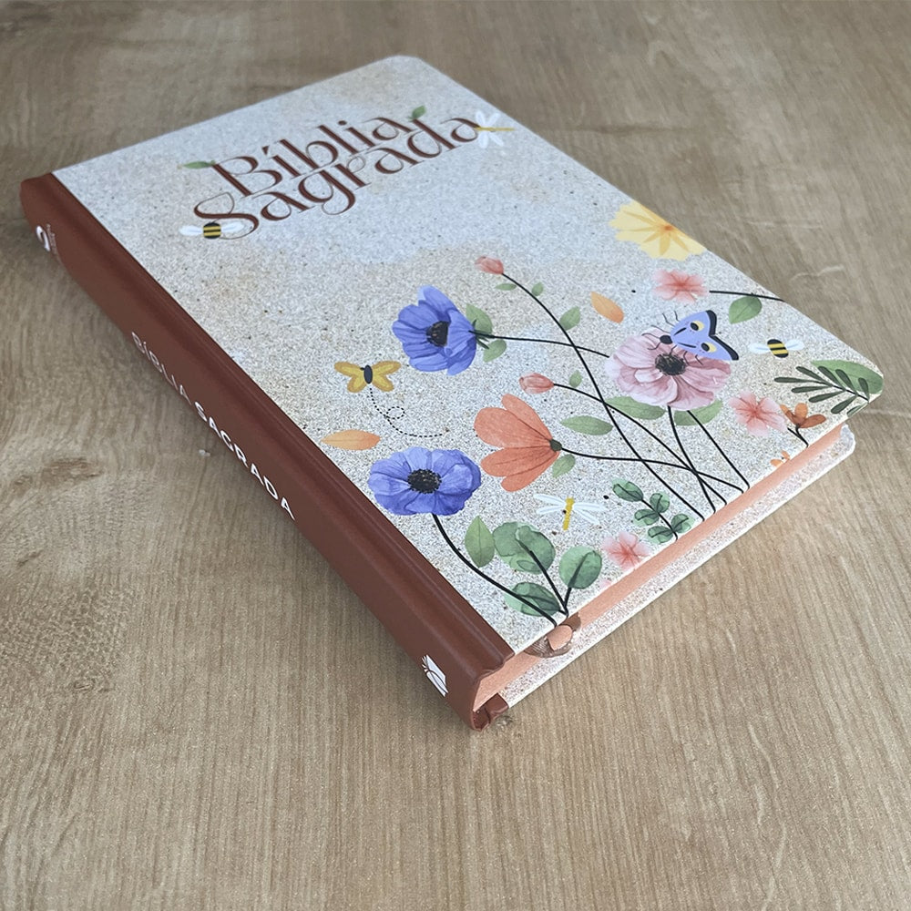 Bíblia Sagrada Flores | NAA | Letra Normal | Capa Dura