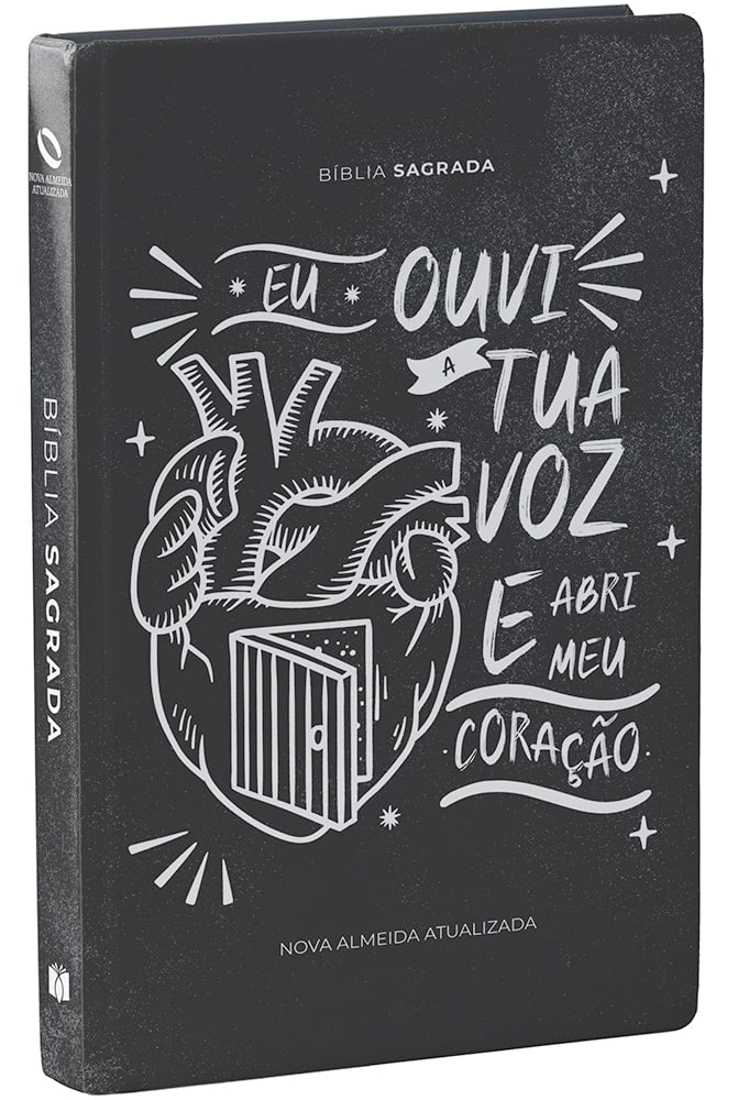 Bíblia Sagrada Lettering Abri meu Coração | NAA | Letra Normal | Capa Dura