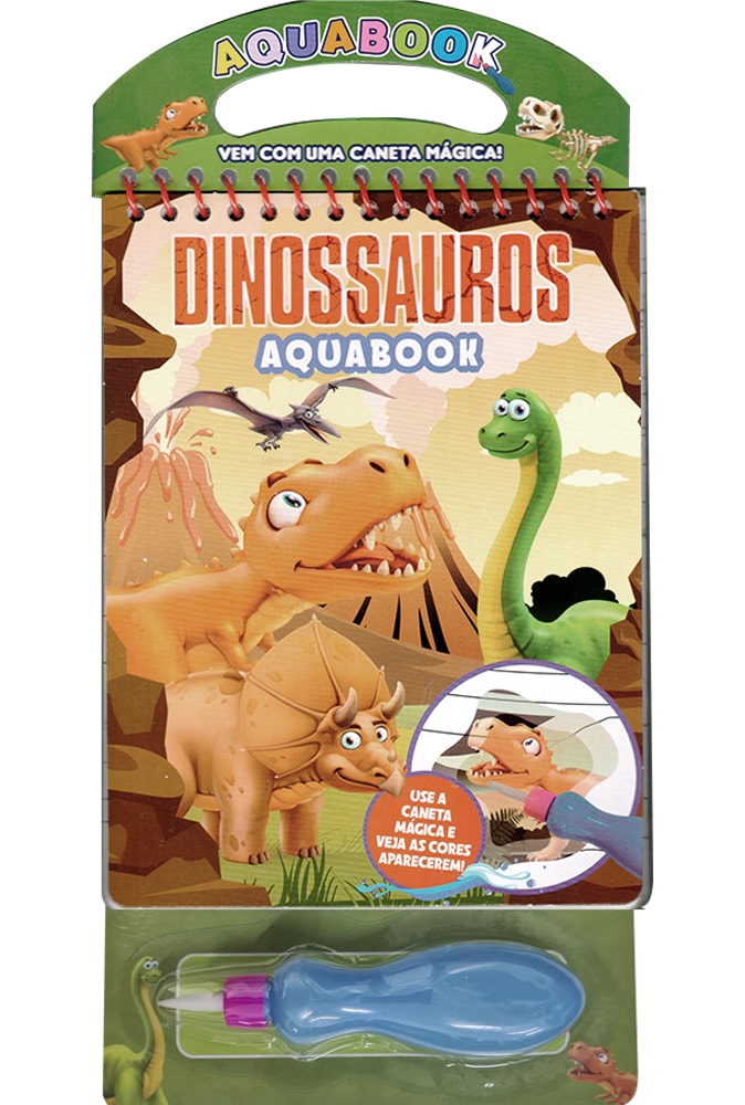 Aquabook Animais Dinossauros | Vem com Uma Caneta Mágica